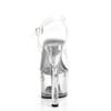 Pleaser - TIPJAR7082 Sandale à bride à la cheville, Pole dance chaussures - Chaussures de pole dance - Transparent/Couleur argent Product image